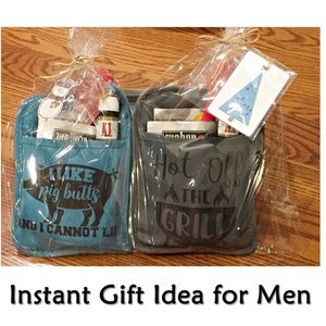 Men's Secret Santa 6pc BBQ Grilling Potholder Set